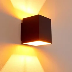 Lampes Dorées-hofstein Applique murale Laforsen Noir doré, 1 lumière