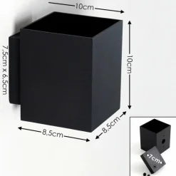 hofstein Applique murale Laforsen Noir, 1 lumière* Appliques