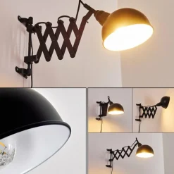 hofstein Applique murale Lasano Noir, 1 lumière