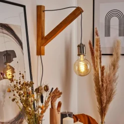 Luminaires Scandinaves-hofstein Applique murale Laveille Écru, Nickel mat, 1 lumière