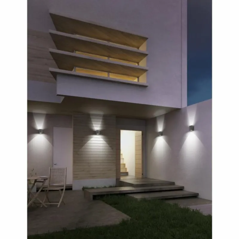 Luminaires LCD Applique murale LCD Typ 5026 LED Acier inoxydable, 2 lumières