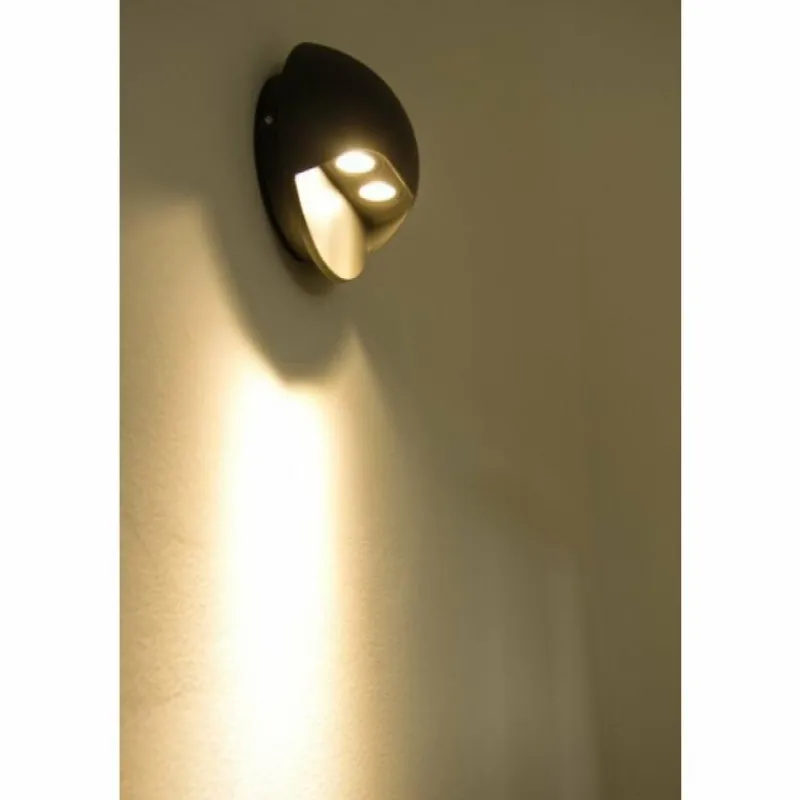 Luminaires Globo Lighting Applique murale LED d'extérieur Globo ELARA Gris, 2 lumières