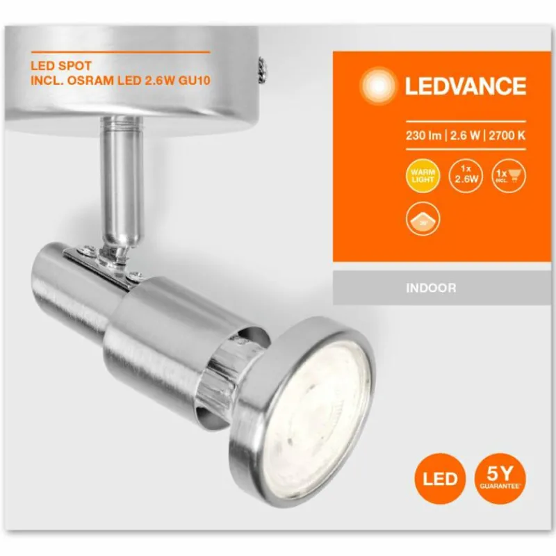Luminaires Ledvance Applique murale LEDVANCE SPOT Argenté, 1 lumière* Éclairage Led