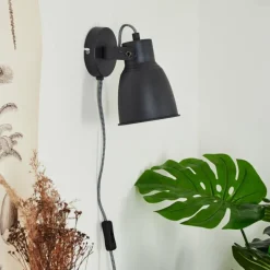 hofstein Applique murale Leiwoma Noir, 1 lumière* Appliques