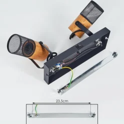 Luminaires Scandinaves-hofstein Applique murale Lenalau Noir, 2 lumières