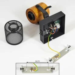 Lampes Vintages & Rétros-hofstein Applique murale Lengalau Noir, 1 lumière