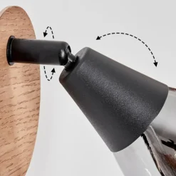 hofstein Applique murale Leteque Écru, Noir, 1 lumière