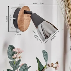 hofstein Applique murale Leteque Écru, Noir, 1 lumière