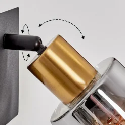 hofstein Applique murale Leteque Laiton, Noir, 1 lumière