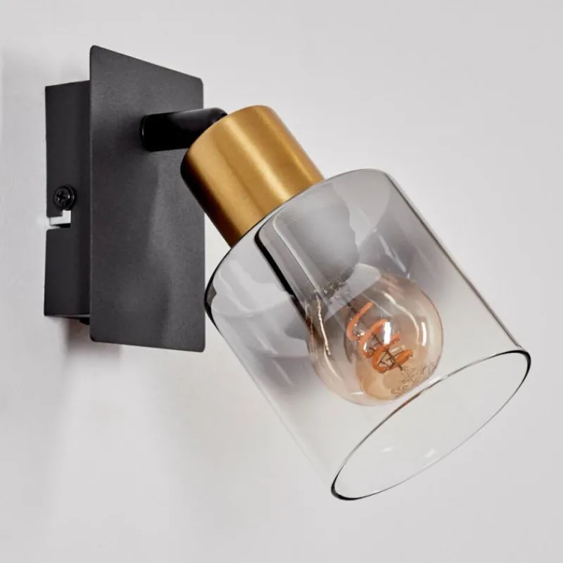 hofstein Applique murale Leteque Laiton, Noir, 1 lumière