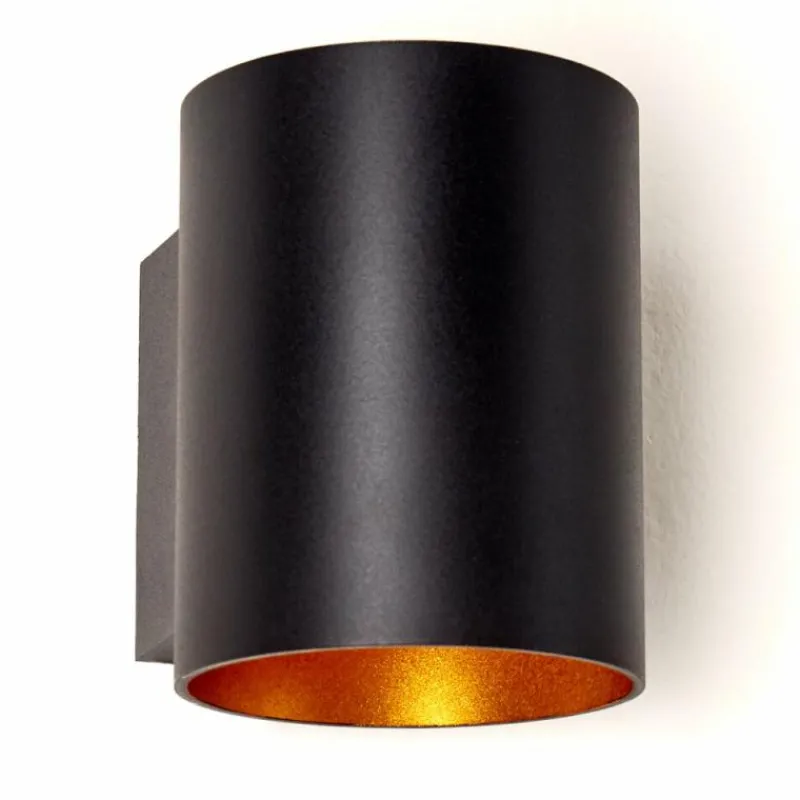 Lampes Dorées-hofstein Applique murale Letsbo Noir doré, 1 lumière