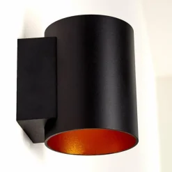 Lampes Dorées-hofstein Applique murale Letsbo Noir doré, 1 lumière