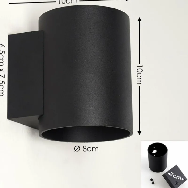 hofstein Applique murale Letsbo Noir, 1 lumière* Appliques