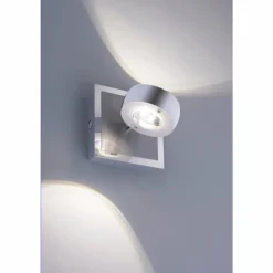 Luminaires Leuchten Direkt Applique murale Leuchten Direkt Ls-OPTI LED Acier inoxydable, 2 lumières, Télécommandes, Changeur de couleurs