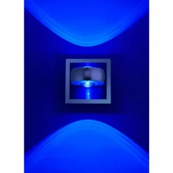 Luminaires Leuchten Direkt Applique murale Leuchten Direkt Ls-OPTI LED Acier inoxydable, 2 lumières, Télécommandes, Changeur de couleurs