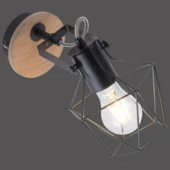 Lampes Industrielles-Luminaires Leuchten Direkt Applique murale Leuchten-Direkt JARO Bois clair, 1 lumière