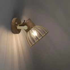 Lampes En Bois-Luminaires Leuchten Direkt Applique murale Leuchten-Direkt ALAMI Bois foncé, 1 lumière