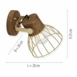 Lampes En Bois-Luminaires Leuchten Direkt Applique murale Leuchten-Direkt ALAMI Bois foncé, 1 lumière