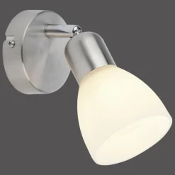 Luminaires Leuchten Direkt Applique murale Leuchten-Direkt KARO Acier brossé, 1 lumière