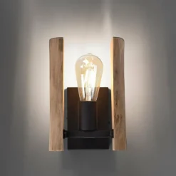 Lampes En Bois-Luminaires Leuchten Direkt Applique murale Leuchten-Direkt LOG Écru, 1 lumière