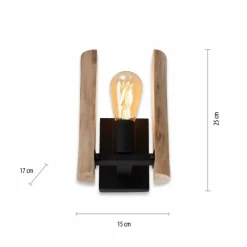 Lampes En Bois-Luminaires Leuchten Direkt Applique murale Leuchten-Direkt LOG Écru, 1 lumière