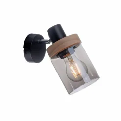 Suspension Verre Fumé-Luminaires Leuchten Direkt Applique murale Leuchten-Direkt PASQUAL Noir, 1 lumière