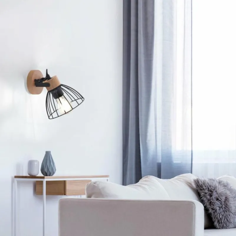 Lampes En Bois-Luminaires Leuchten Direkt Applique murale Leuchten-Direkt LAMI Écru, 1 lumière