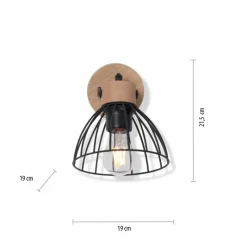 Lampes En Bois-Luminaires Leuchten Direkt Applique murale Leuchten-Direkt LAMI Écru, 1 lumière