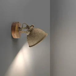Lampes En Bois-Luminaires Leuchten Direkt Applique murale Leuchten-Direkt SAMIA Bois foncé, 1 lumière
