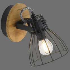 Lampes Vintages & Rétros-Luminaires Leuchten Direkt Applique murale Leuchten-Direkt TARO Écru, Noir, 1 lumière