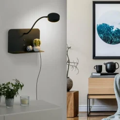 Luminaires Leuchten Direkt Applique murale Leuchten-Direkt BOARD LED Noir, 1 lumière* Éclairage Led