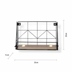 Lampes En Bois-Luminaires Leuchten Direkt Applique murale Leuchten-Direkt BOARD LED Brun, Noir, 1 lumière