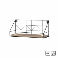 Lampes En Bois-Luminaires Leuchten Direkt Applique murale Leuchten-Direkt BOARD LED Brun, Noir, 1 lumière