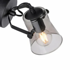 Suspension Verre Fumé-Luminaires Leuchten Direkt Applique murale Leuchten-Direkt TINULA Noir, 1 lumière