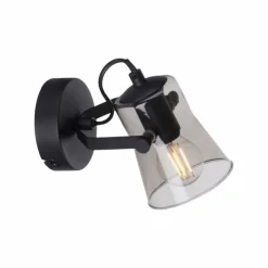 Suspension Verre Fumé-Luminaires Leuchten Direkt Applique murale Leuchten-Direkt TINULA Noir, 1 lumière
