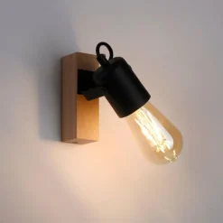 Lampes Vintages & Rétros-Luminaires Leuchten Direkt Applique murale Leuchten-Direkt CANOP Écru, Noir, 1 lumière