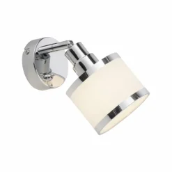 Lampes En Tissu-Luminaires Leuchten Direkt Applique murale Leuchten-Direkt ACCOR Argenté, 1 lumière