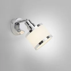 Lampes En Tissu-Luminaires Leuchten Direkt Applique murale Leuchten-Direkt ACCOR Argenté, 1 lumière