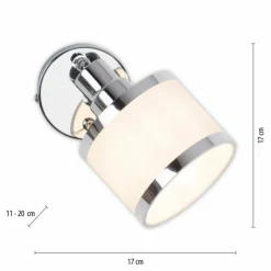 Lampes En Tissu-Luminaires Leuchten Direkt Applique murale Leuchten-Direkt ACCOR Argenté, 1 lumière