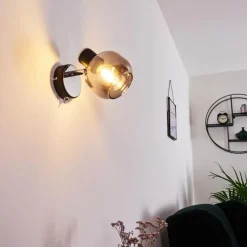 hofstein Applique murale Lexington Chrome, Noir, 1 lumière