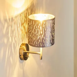 Lampes En Tissu-hofstein Applique murale LIARED Nickel mat, 1 lumière