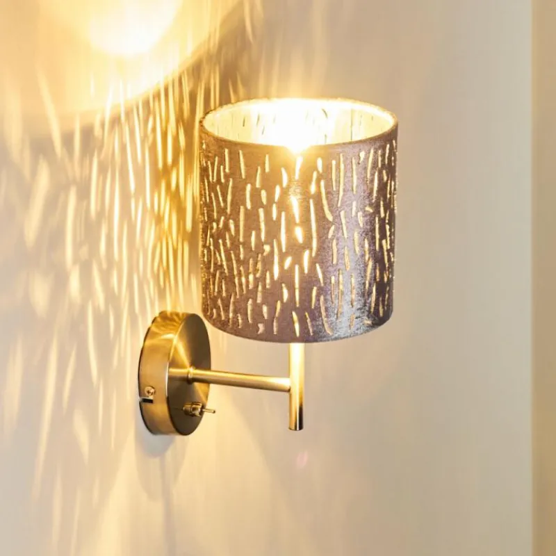 Lampes En Tissu-hofstein Applique murale LIARED Nickel mat, 1 lumière