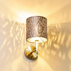 Lampes En Tissu-hofstein Applique murale LIARED Nickel mat, 1 lumière