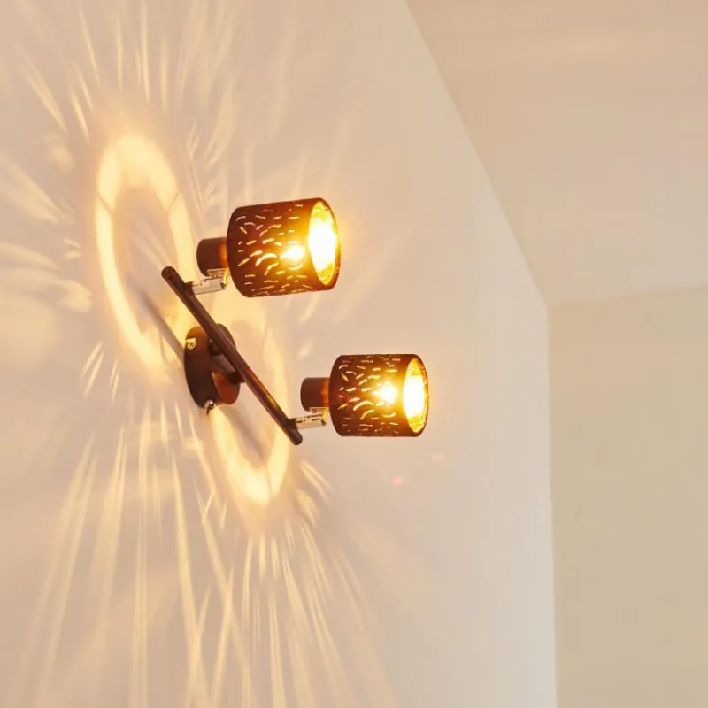 Lampes En Tissu-hofstein Applique murale Liared Noir, 2 lumières