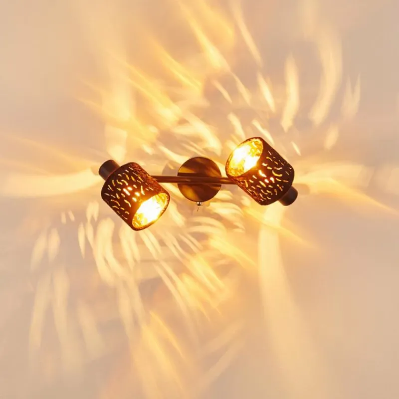 Lampes En Tissu-hofstein Applique murale Liared Noir, 2 lumières