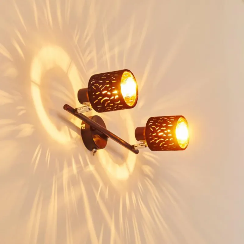 Lampes En Tissu-hofstein Applique murale Liared Noir, 2 lumières