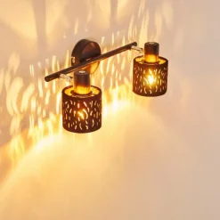 Lampes En Tissu-hofstein Applique murale Liared Noir, 2 lumières