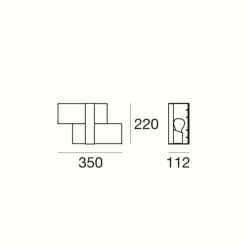 Lampe Design-Linea Light Applique murale Linea-Light Group Triad Bois foncé, 1 lumière