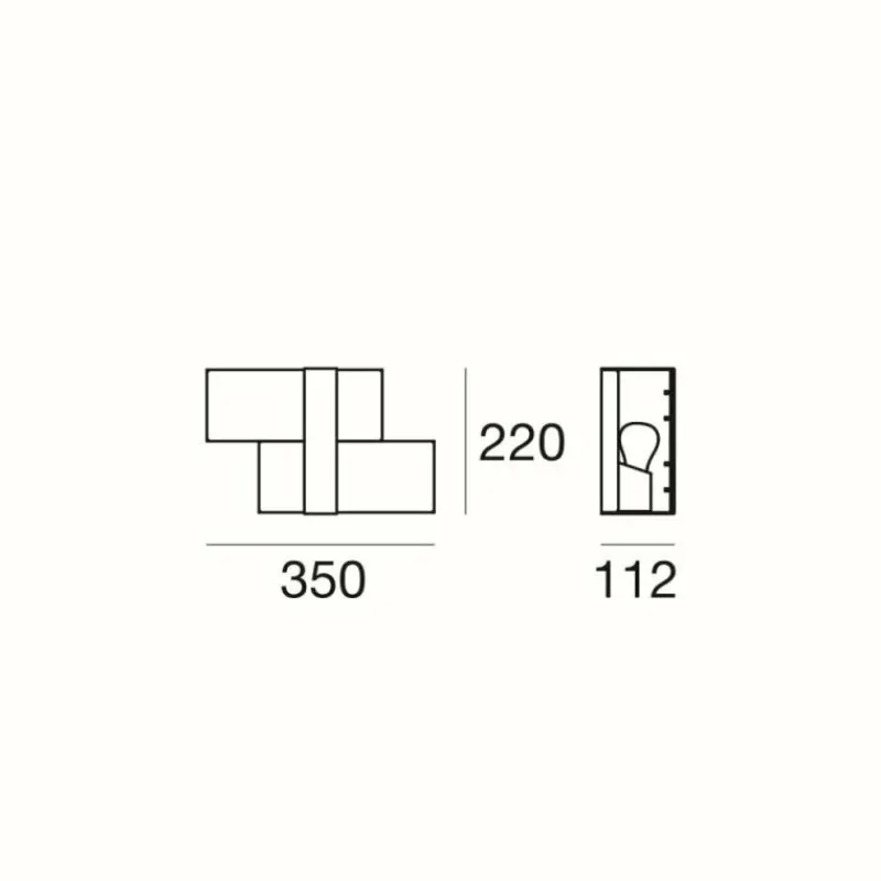 Lampe Design-Linea Light Applique murale Linea-Light Group Triad Bois foncé, 1 lumière