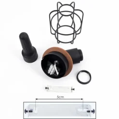 Lampes Industrielles-hofstein Applique murale Loedingen Écru, Noir, 1 lumière